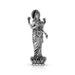 Lakshmi Idol Standing On Lotus Base - 7 x 2.5 Inches | German Silver & Antique Polish Laxmi Idol for Worship - German Silver Murties