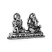 Lakshmi Murti & Ganesh Murti Sitting On Base - 3 x 4.25 Inches | German Silver Antique Polish Idol for Pooja - German Silver Murties