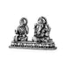 Lakshmi Murti & Ganesh Murti Sitting On Base - 3 x 4.25 Inches | German Silver Antique Polish Idol for Pooja - German Silver Murties