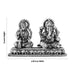 Lakshmi Murti & Ganesh Murti Sitting On Base - 3 x 4.25 Inches | German Silver Antique Polish Idol for Pooja - German Silver Murties
