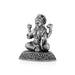 Lakshmi Idol Sitting On Base - 3 x 2.5 Inches | German Silver Laxmi Idol/ Antique Polish Lakshmi Murti for Worship - German Silver Murties
