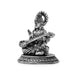 Saraswati Murti Sitting On Base - 3.5 x 3 Inches | German Silver/ Antique Polish Saraswati Moorti for Worship - German Silver Murties