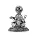 Saraswati Murti Sitting On Base - 3.5 x 3 Inches | German Silver/ Antique Polish Saraswati Moorti for Worship - German Silver Murties