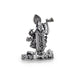 Shrinathji Murti Standing On Base - 4 x 3 Inches | German Silver & Antique Polish Shreenathji Murti for Pooja - Aluminium Murties