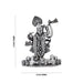 Shrinathji Murti Standing On Base - 4 x 3 Inches | German Silver & Antique Polish Shreenathji Murti for Pooja - Aluminium Murties
