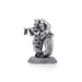Radha Krishna Murti With Base - 3.5 x 2.25 Inches | German Silver & Antique Polish Radha Krishna Idol for Pooja - German Silver Murties