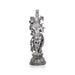 Radha Murti Standing On Base - 11 x 3.5 Inches | German Silver Radha Statue/Antique Polish Radha Idol for Home - German Silver Murties