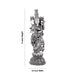Radha Murti Standing On Base - 11 x 3.5 Inches | German Silver Radha Statue/Antique Polish Radha Idol for Home - German Silver Murties
