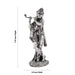 Flute Krishna Murti Standing On Base - 9.75 x 3.5 Inches | German Silver&Antique Polish Krishna Idol for Worship - German Silver Murties