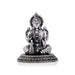Lakshmi Idol Sitting On Lotus Base - 4 x 3.5 Inches | German Silver & Antique Polish Laxmi Idol for Worship - German Silver Murties