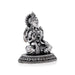 Lakshmi Idol Sitting On Lotus Base - 4 x 3.5 Inches | German Silver & Antique Polish Laxmi Idol for Worship - German Silver Murties