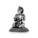 Lakshmi Idol Sitting On Lotus Base - 4 x 3.5 Inches | German Silver & Antique Polish Laxmi Idol for Worship - German Silver Murties