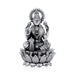 Lakshmi Idol Sitting On Lotus Base - 4.5 x 2.75 Inches | Antique Polish/ German Silver Laxmi Idol for Worship - German Silver Murties
