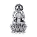 Lakshmi Idol Sitting On Lotus Base - 4.5 x 2.75 Inches | Antique Polish/ German Silver Laxmi Idol for Worship - German Silver Murties