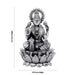 Lakshmi Idol Sitting On Lotus Base - 4.5 x 2.75 Inches | Antique Polish/ German Silver Laxmi Idol for Worship - German Silver Murties