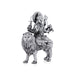 Durga Murti Sitting On Lion - 4 x 3 Inches | Antique German Silver Durga Idol With 8 Hands/Durga Statue for Pooja - German Silver Murties