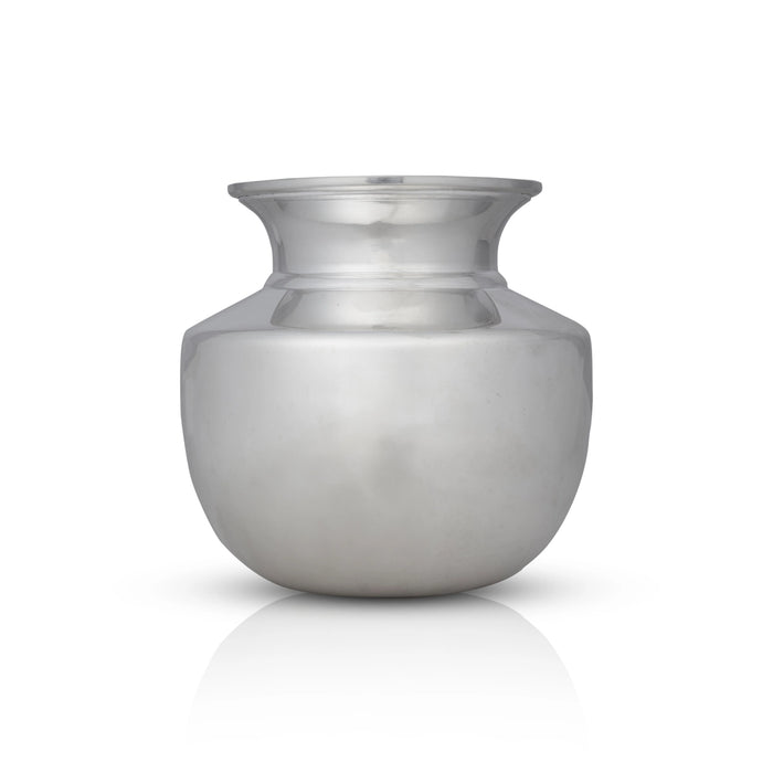 Chombu - 4.75 x 4.75 Inches | German Silver Lota/ Kalash Pot/ Pooja Pot for Home - Kalash & Pooja Lota
