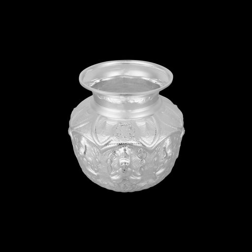 Ashtalakshmi Design Chombu - 4.75 x 4.5 Inches | German Silver Lota/ Kalash Pot for Pooja Decor - Kalash & Pooja Lota