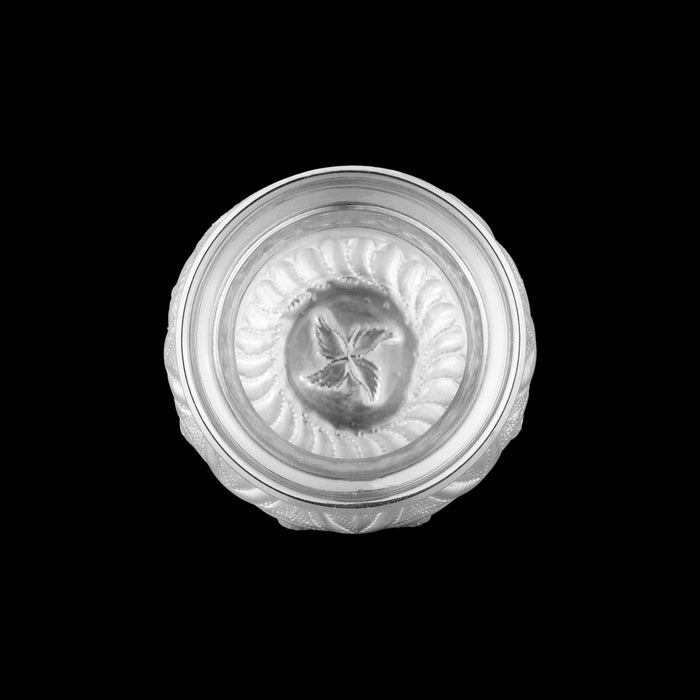 Ashtalakshmi Design Chombu - 4.75 x 4.5 Inches | German Silver Lota/ Kalash Pot for Pooja Decor - Kalash & Pooja Lota