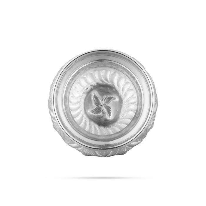 Ashtalakshmi Design Chombu - 4 x 3.5 Inches | German Silver Lota/ Kalash Pot for Pooja Decor - Kalash & Pooja Lota