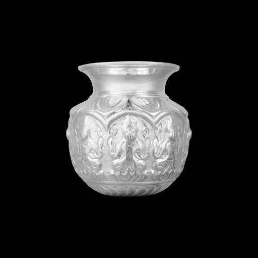 Ashtalakshmi Design Chombu - 4 x 3.5 Inches | German Silver Lota/ Kalash Pot for Pooja Decor - Kalash & Pooja Lota