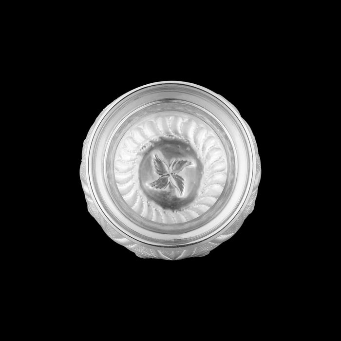 Ashtalakshmi Design Chombu - 4 x 3.5 Inches | German Silver Lota/ Kalash Pot for Pooja Decor - Kalash & Pooja Lota