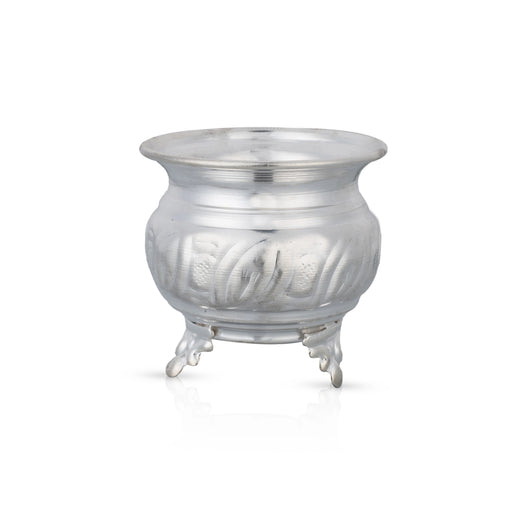 Chandan Cup With Leg - 2.5 x 2.5 Inches | German Silver Pooja Cup/ Pooja Bowl for Home - Bowls