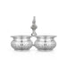 German Silver 2 Chandan Cup With Annam Design Handle - 3.5 x 4 Inches | Pooja Bowl for Home & Pooja Decor - Bowls