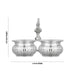 German Silver 2 Chandan Cup With Annam Design Handle - 3.5 x 4 Inches | Pooja Bowl for Home & Pooja Decor - Bowls