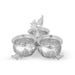 German Silver 3 Chandan Cup With Annam Design Handle - 4 x 4.5 Inches | Elephant Design Base Pooja Bowl for Home - Bowls