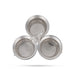 German Silver 3 Chandan Cup With Annam Design Handle - 4 x 4.5 Inches | Elephant Design Base Pooja Bowl for Home - Bowls