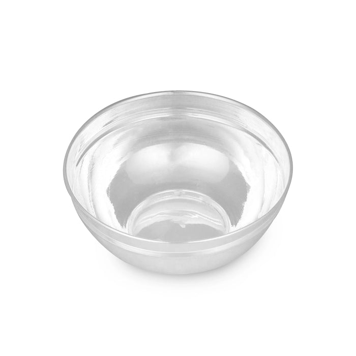 German Silver Bowl - 1.5 x 4 Inches | Pooja Cup/ Pooja Bowl/ Chandan Bowl for Home - Bowls