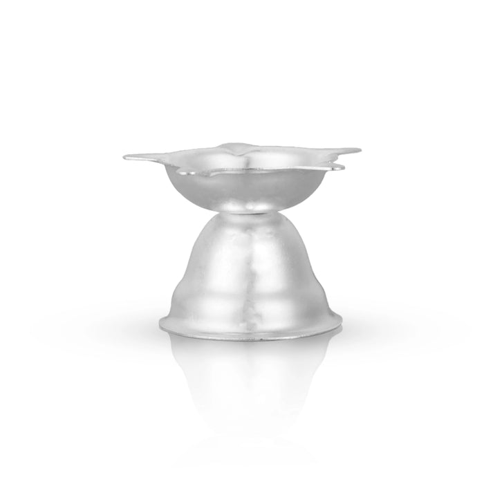 Pooja Thali Set | 8 Pcs/ German Silver Thali Set/ Puja Thali Set for Home & Temple - Pooja Thali Sets