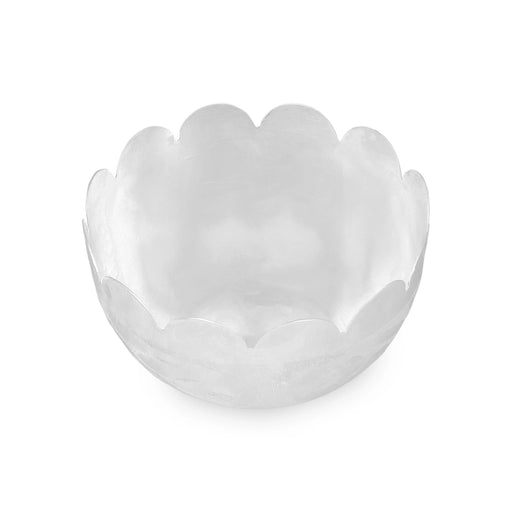 German Silver Bowl - 2 x 4 Inches | Lotus Design Pooja Cup/ Pooja Bowl for Home - Bowls