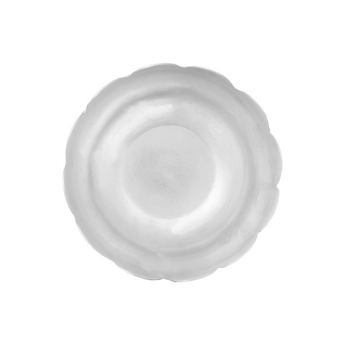 German Silver Bowl - 2 x 4 Inches | Lotus Design Pooja Cup/ Pooja Bowl for Home - Bowls