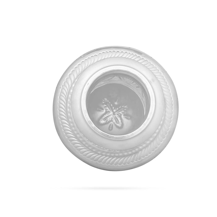 Ashtalakshmi Design Kalasa Kudam - 7.5 x 6.5 Inches | German Silver Handi/ Antique Polish Ghada for Pooja Decor - Kalash & Pooja Lota