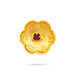 Gold Polish Lotus Flower With Stone Set - 1 x 0.75 Inch | 11 Pcs/ Artificial Flower/ Pooja Flower for Worship - Pooja Coins