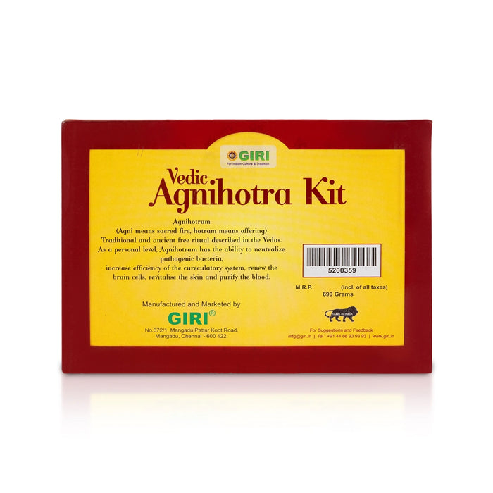 Giri Vedic Agnihotra Kit | Havan Set/ Pooja Pack for Homam and Yagna/ 690 Gms Approx - Pooja Rituals