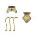 Brass Jaladhari Stand With Abhishek Lota Pair - 5 x 4 Inches | Shivling Jaldhara Stand With Loti for Pooja - Abhishek Plate