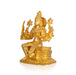Mookambika Devi Idol With 8 Hands- 10 X 7 Inches | Brass Idol/ Gold Polish Sitting Mookambika Idol For Worship - Brass Murties