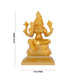 Raja Rajeshwari Devi Sitting On Base - 5 X 3 Inches | Brass Idol/ Gold Polish Rajeshwari Murti For Pooja Room - Brass Murties