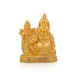Kubera Lakshmi Statue With Base - 3.5 X 2.75 Inches | Brass Idol/ Gold Polish Laxmi Kuber Idol For Wealth - Brass Murties