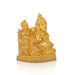 Kubera Lakshmi Statue With Base - 3.5 X 2.75 Inches | Brass Idol/ Gold Polish Laxmi Kuber Idol For Wealth - Brass Murties