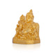 Kubera Lakshmi Statue With Base - 3.5 X 2.75 Inches | Brass Idol/ Gold Polish Laxmi Kuber Idol For Wealth - Brass Murties
