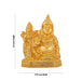 Kubera Lakshmi Statue With Base - 3.5 X 2.75 Inches | Brass Idol/ Gold Polish Laxmi Kuber Idol For Wealth - Brass Murties