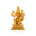 Lakshmi Narasimha Swamy Vigraham Sitting On Base- 4.5 X 2.5 Inches | Brass Idol/Gold Polish Laxmi Narasimha Idol - Brass Murties