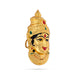 Brass Devi Face - 6 X 3 Inches | Enamel & Gold Polish Amman Face/ Lakshmi Face For Varalakshmi Décor - Head & Face Accessories