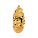 Brass Devi Face - 6 X 3 Inches | Enamel & Gold Polish Amman Face/ Lakshmi Face For Varalakshmi Décor - Head & Face Accessories