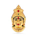 Brass Devi Face - 7 X 3.75 Inches | Enamel & Gold Polish Amman Face/ Lakshmi Face For Varalakshmi Decor - Head & Face Accessories
