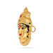 Brass Devi Face - 7 X 3.75 Inches | Enamel & Gold Polish Amman Face/ Lakshmi Face For Varalakshmi Decor - Head & Face Accessories
